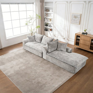 English Elm 103" Chenille Cloud Sectional Modular L Shape Sofa for Spacious Living Room Comfort W1170S00043