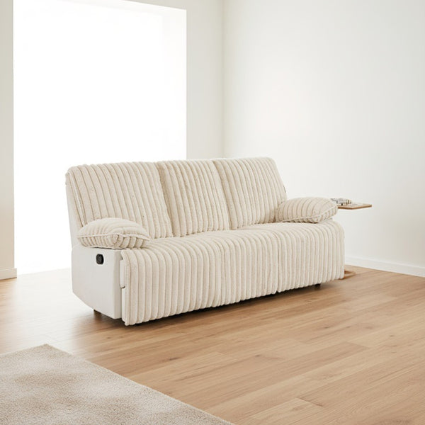 English Elm Manual Wall Hugger Reclining Sofa Set Corduroy Upholstered with Hidden Cup Holders W3900S00005