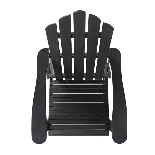 English Elm Christopher Knight Home® - HOLLYWOOD Acacia Wood Adirondack Rocking Chair with Long Rockers, Weather-Resistant, Cozy Cottage Vibe DARK GREY 38.75 L x 28 W x 9 H 62398.00DGRY