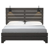 Wallace & Bay Junipe Brown Queen Bed with Lights - Modern Farmhouse Style, Easy Assembly, 64x84x62