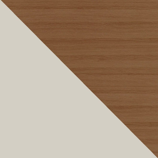 Cabrini TV Stand 1.8 in Maple Cream and Off White 15454 Manhattan Comfort