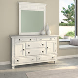 IDEAZ 1545APB White 6 Drawer Dresser with Two Spacious Cabinets White 1545APB