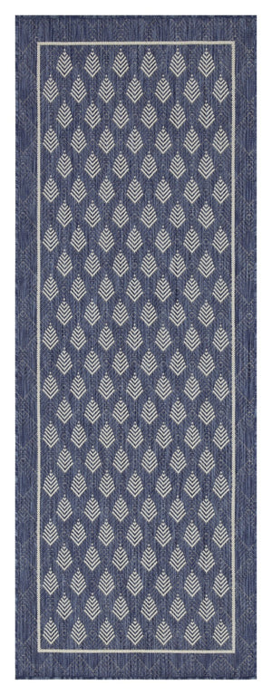 English Elm Sunshine Blue 7'10" X 10'3" Versatile Indoor/Outdoor Area Rug - Durable, Easy-Clean, Coastal Charm! B186P198871-GIGA