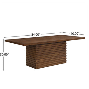 English Elm Christopher Knight Home® - Coad 84-Inch Rectangular Dining Table - Stylish Walnut Finish, Seats 6-8, Perfect For Any Space! N771P347115T_N771P347116T
