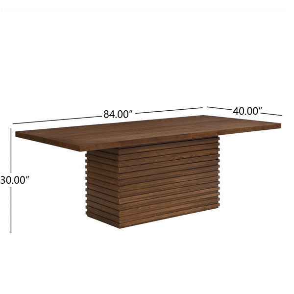 English Elm Christopher Knight Home® - Coad 84-Inch Rectangular Dining Table - Stylish Walnut Finish, Seats 6-8, Perfect For Any Space! N771P347115T_N771P347116T