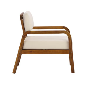 English Elm Outdoor Solid Acacia Wood Patio Armchair Teak Finish Slat Back Poolside Lounge N768P382498T