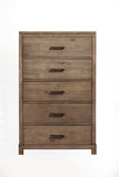 IDEAZ 1547APB Brown Washed Modern 5 Drawer Chest Brown Washed 1547APB