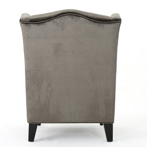 English Elm Toddman Wingback Club Chair Tufted Diamond Stitching Birch Legs Reading Nook Accent 55038.00NVLT
