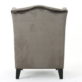 Christopher Knight Home® - Noble House - Toddman High-Back Grey Velvet Club Chair