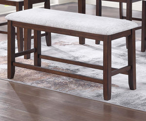 English Elm Contemporary 6Pc Counter Height Dining Set With Lift-Top Table, Storage Bench & Ladder-Back Chairs B011S01894