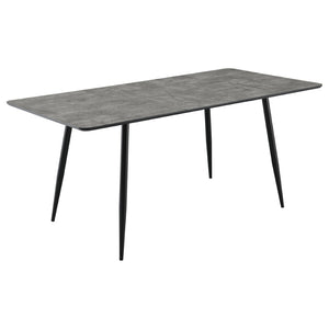 English Elm Grant Grey Extension Dining Table with Butterfly Leaf and Mid-century Tapered Legs B062P441464