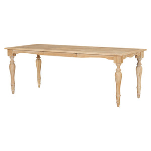 English Elm Topmax Farmhouse Extendable Dining Table Seats 8 Acacia Veneer Turned Leg Design N717P170406A