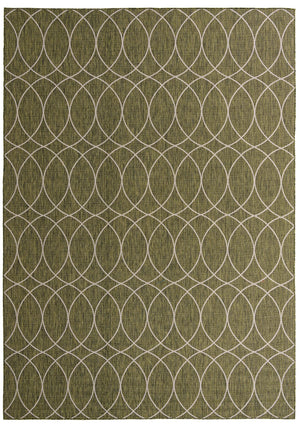 Unique Loom Outdoor Trellis Gitter Machine Made Trellis Rug Green, Ivory/Gray 10' 0" x 14' 1"