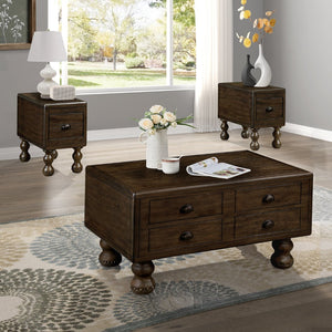 English Elm Solid Wood End Table - Vintage-Inspired Narrow Nightstand With Drawer For Small Spaces, Easy Assembly W1202P176734-GIGA
