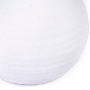 Zentique White ceramic vase with glazed finish and rounded silhouette—modern minimalist accent for shelves, tables W4.25 x H4.25 x D4.25 15585S A584A