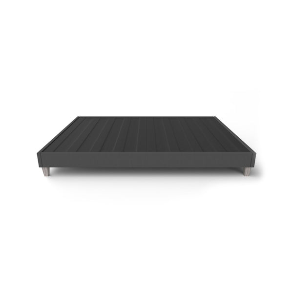 English Elm Express Quick Setup Full Size Upholstered Platform Bed Frame with Faux Wood Legs B180P172204