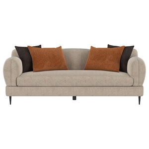 English Elm Repley Chenille Sofa and Loveseat Set with Tapered Legs for Modern Living Rooms B062S01635