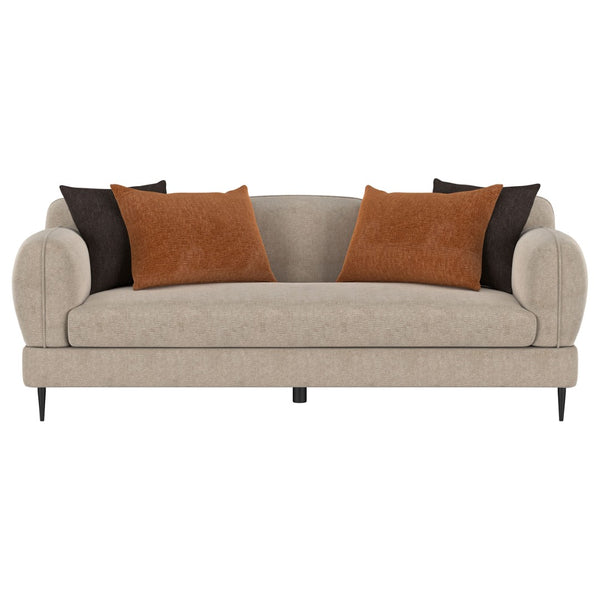 English Elm Repley Chenille Sofa and Loveseat Set with Tapered Legs for Modern Living Rooms B062S01635