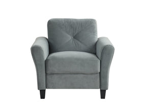 English Elm Couch Plush Modular Sectional Set In Gray Velvet – Versatile, Comfortable & Easy To Clean! W2121S00012