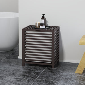 English Elm HOMCOM Slim Bathroom Storage Cabinet Narrow Freestanding Organizer with Drawers & Hidden Compartments Coffee W2225P200754