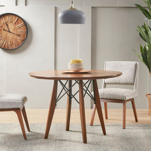 INK+IVY Clark/Boomerang Industrial Round Dining Set II90-0529 Pecan