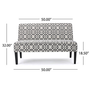 English Elm Christopher Knight Home® - Loveseat - Stylish Grey Fabric Sofa With Geometric Design, Birch Frame, Perfect For Modern Spaces 57659.00GGMT