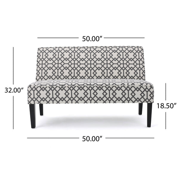 English Elm Christopher Knight Home® - Loveseat - Stylish Grey Fabric Sofa With Geometric Design, Birch Frame, Perfect For Modern Spaces 57659.00GGMT