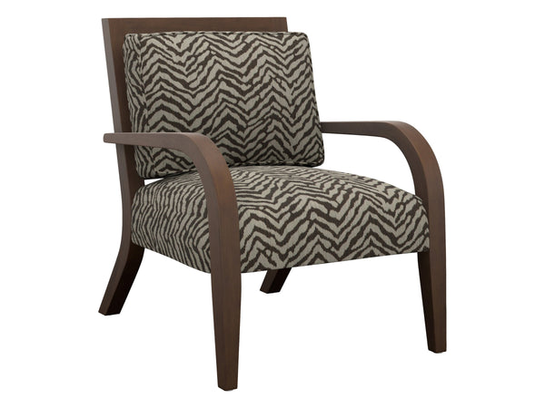 Lexington Apollo Upholstered Accent Chair with Down Back Cushion for Modern Living Room Comfort and Style Brown / Black 1560-11-73