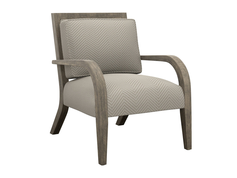Lexington Apollo Upholstered Accent Chair with Down Back Cushion for Modern Living Room Comfort and Style in Soft Gray Upholstery 1560-11-74