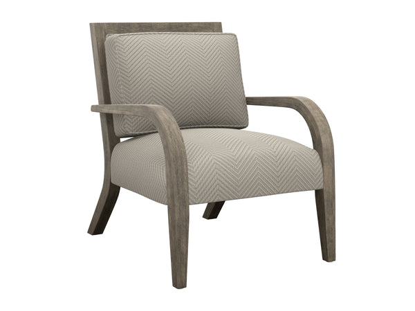 Lexington Apollo Upholstered Accent Chair with Down Back Cushion for Modern Living Room Comfort and Style in Soft Gray Upholstery 1560-11-74