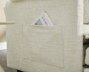 English Elm United Cozy Two-Seat Chenille Sofa With Detachable Armrests, Footstools, And Side Pockets For Comfort P2 W1568S00137-GIGA