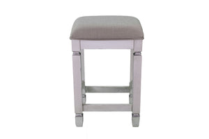 English Elm Console Antique White Console Table with 4 Stools, Solid Wood & MDF, 2 Drawers, Space-Saving Seating B2699P206766