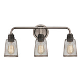 Glencoe 23'' Wide 3-Light Vanity Light - Weathered Zinc 15653/3 Elk Lighting