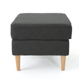 Christopher Knight Home® - Noble House - Milton Mid Century Modern Dark Grey Fabric Ottoman