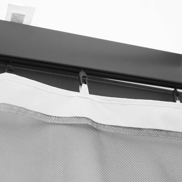 English Elm Outsunny 10' X 10' Replacement Mesh Sidewall Panels With Zippers For Gazebos, Easy Installation, White W2225P217254-GIGA