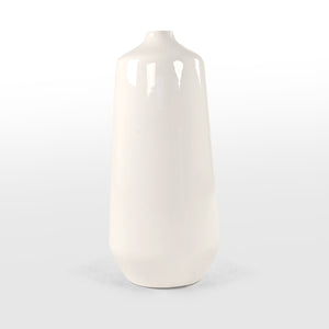 White Glazed Vase (15694L A25) Zentique