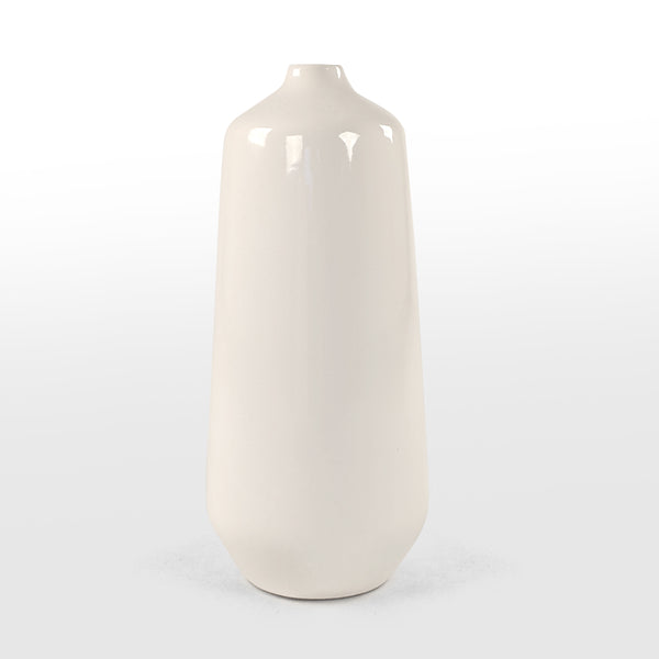 White Glazed Vase (15694S A25) Zentique