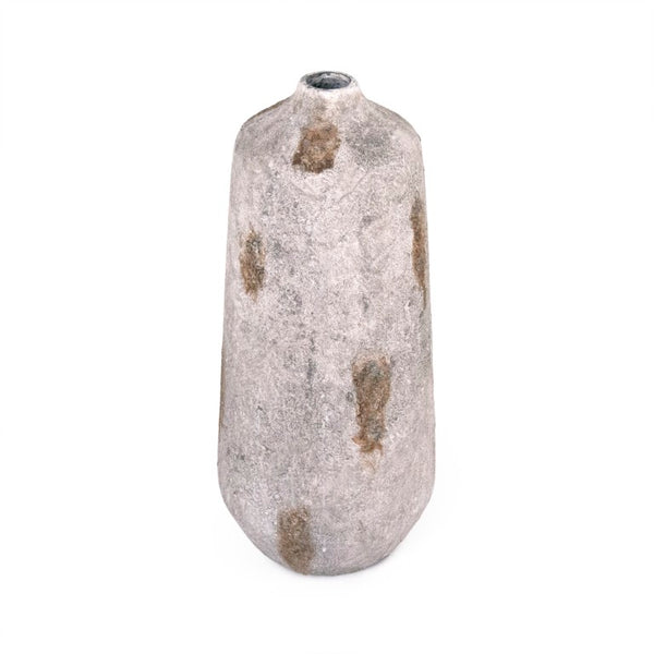 Zentique Distressed Vase with Weathered Stoneware Finish, Tall Tapered Silhouette for Rustic Modern Décor W8.25 x H18.5 x D8.25 15694S B18