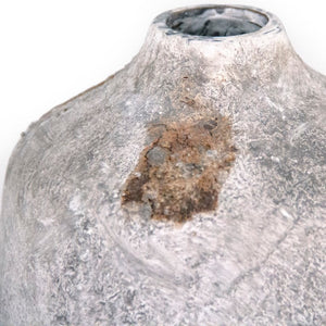 Zentique Distressed Vase with Weathered Stoneware Finish, Tall Tapered Silhouette for Rustic Modern Décor W8.25 x H18.5 x D8.25 15694S B18