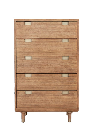 IDEAZ 1569APB Sand Modern Spacious 5 Drawer Chest Sand 1569APB