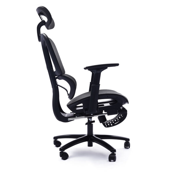English Elm Adjustable Bonded Leather Office Chair with Butterfly Mechanism, 360° Swivel, Padded Headrest & Flip-Up Arms for Ergonomic Comfort and Productivity Black 26 L x 25 W x 15 H B2741P281456