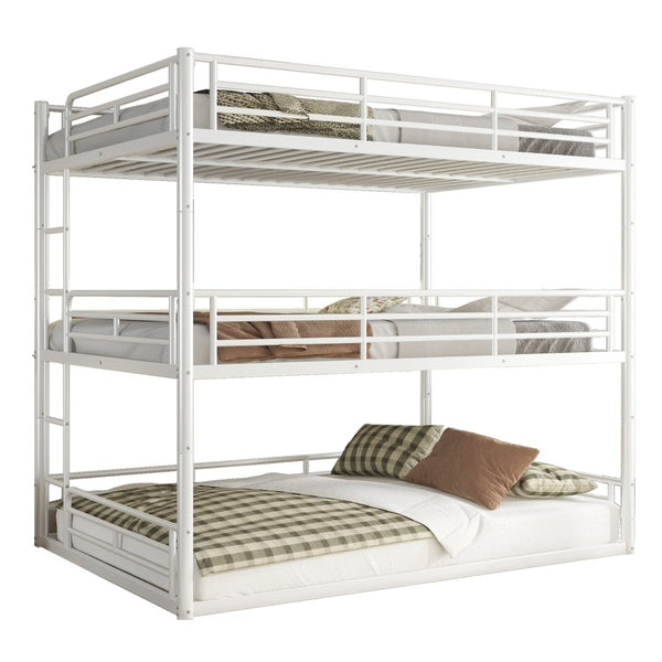 English Elm Twin Xl Solid Pine Loft Bed with Built-in Led Lighting and Storage Shelves Light White W1580S00583