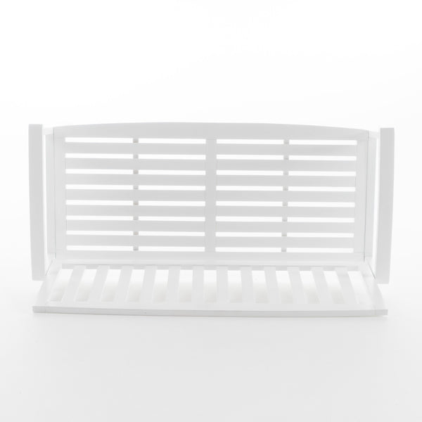 English Elm Christopher Knight Home® - LOJA Bench - Acacia Wood Outdoor Bench with Ergonomic Curved Backrest, Durable Stable Construction White 57495.00ACAWHI