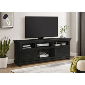 English Elm Castleton 70 Inch Farmhouse Media Console Pine Wood with Six Storage Compartments B062P451647