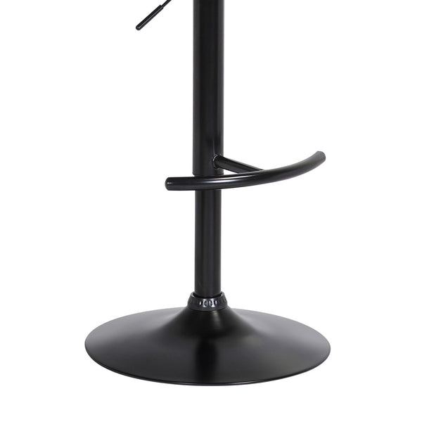 English Elm Nash Swivel Adjustable Barstool Padded Gray Seat Black Wood Metal Kitchen Island B2736P464842