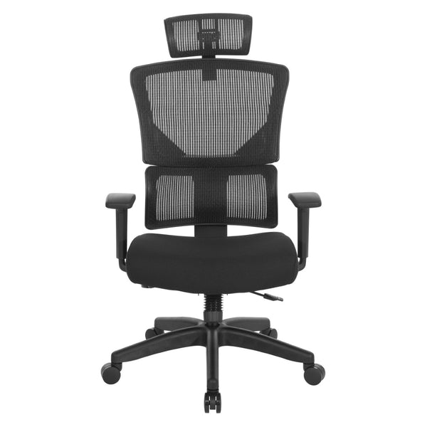 OSP Home Furnishings Vertical Matrix Breathable Ergonomic Office Chair with Lumbar Support and Adjustable Headrest Mesh 639-F3T1N48PHX