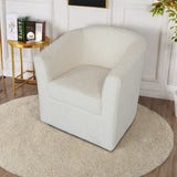 Christopher Knight Home® - Noble House - - Teddy Velvet Swivel Chair, White, No Installation Required