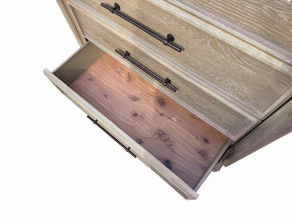 English Elm Transitional Oak Chest with Cedar Lined Drawers Dovetail Craftsmanship Bedroom Storage B2741P370413