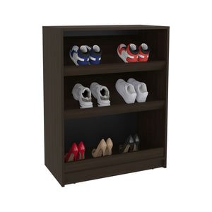 English Elm Toby 3-Tier Shoe Rack Stained Walnut – Freestanding Open Shelves, Holds 9 Pairs, Compact Entryway Organizer B070P337108