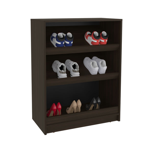 English Elm Toby 3-Tier Shoe Rack Stained Walnut – Freestanding Open Shelves, Holds 9 Pairs, Compact Entryway Organizer B070P337108